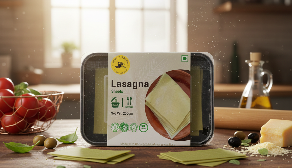 Lasagna Sheet | Fresh - No Maida, No Added Preservatives & No Added Sugar - Nature&