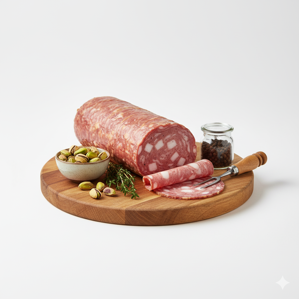 Buffalo Mortadella - Fresh - No Antibiotics And Hormone Free – No Fillers, No Gums, No Nitrates & Binder Using Fat Only - 200gm