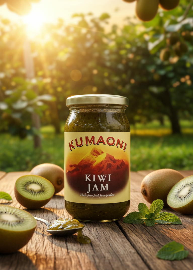 Jam | Kiwi Jam - Fresh Farm Produce - No Artificial Colours - Kumaoni - 490gm