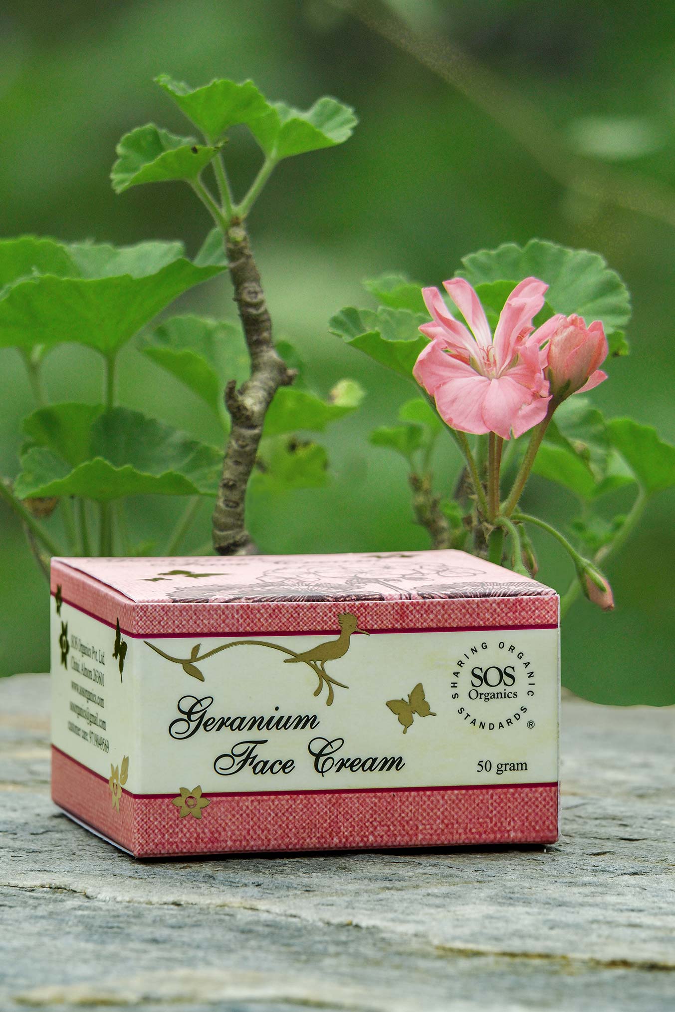 Geranium Face Cream - SOS Organics - 50gm