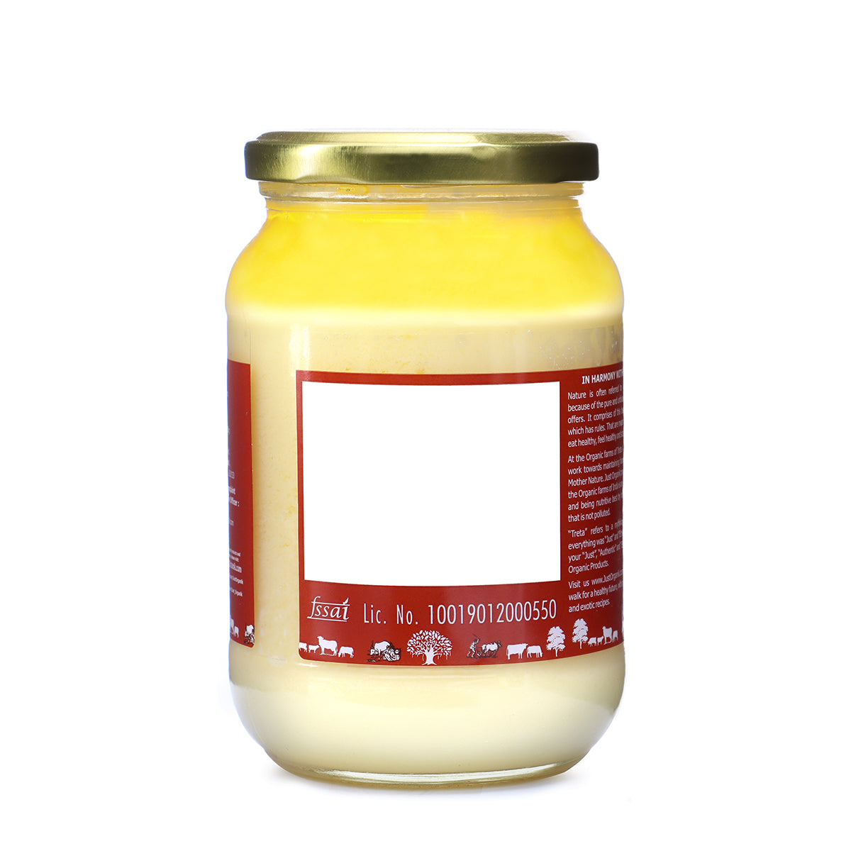 Ghee | A2 Desi Cow Milk Ghee - Just Organik - 500ml