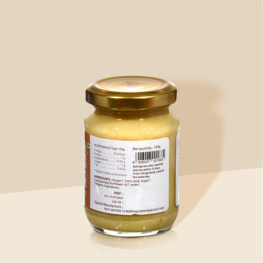 Ginger Cooking Paste - Organic - Indian - Pure And Sure - 150gm