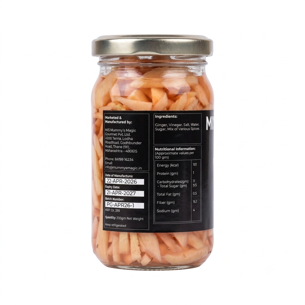 Pickled| Ginger Delight (Pickled Ginger) - Vegan -Handcrafted flavour - No Preservatives or artificial additives – Mummy&