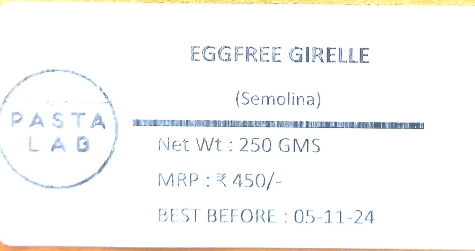 Pasta | Eggfree Girelle Pasta - 100% Semolina - No Maida & No Added Preservatives - Our Pasta Lab – 250gm