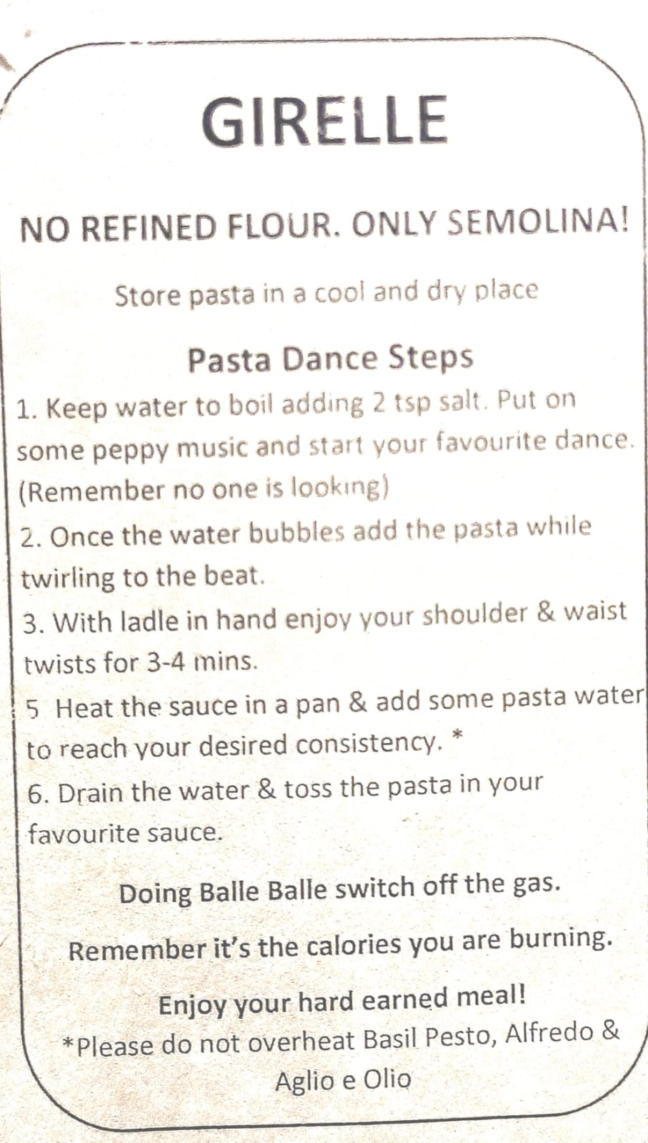 Pasta | Eggfree Girelle Pasta - 100% Semolina - No Maida & No Added Preservatives - Our Pasta Lab – 250gm