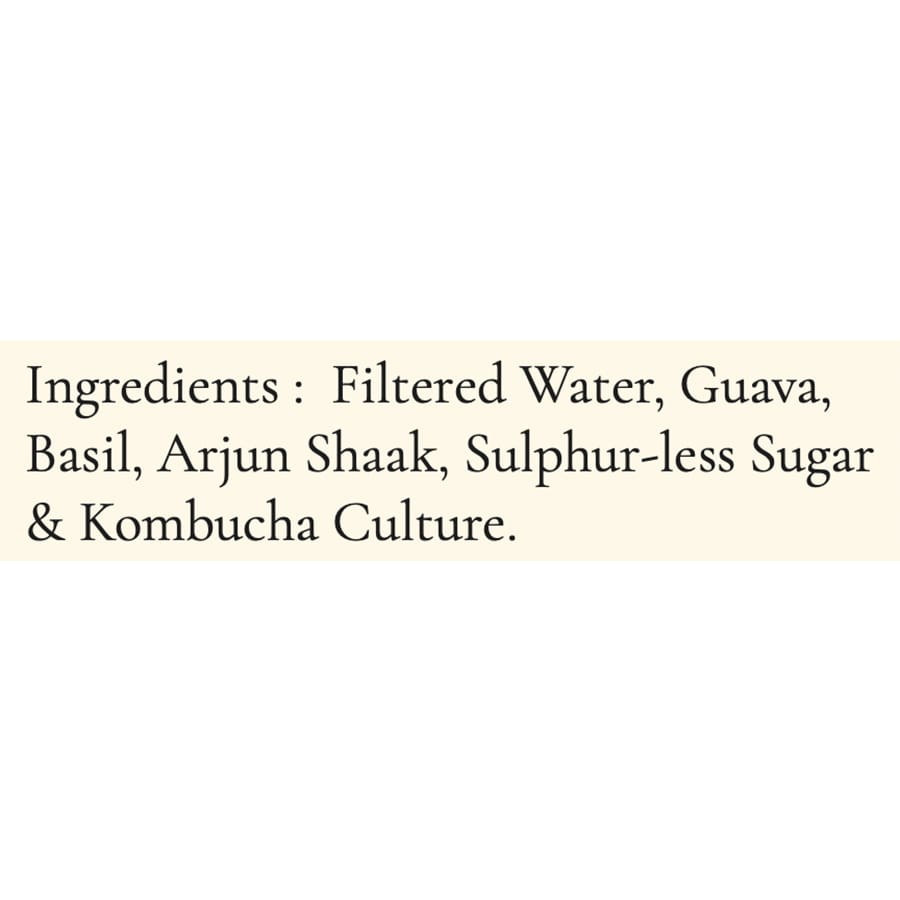 Glow Kombucha | Basil, Guava And Arjun Shak - Krishi Cress - 200ml