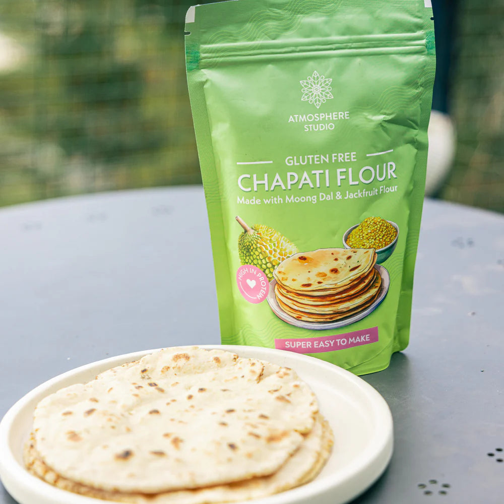 Flour | Gluten Free Chapati Flour (Made With Moong Dal & Jackfruit Flour) - Gluten Free - Atmosphere - 350gm