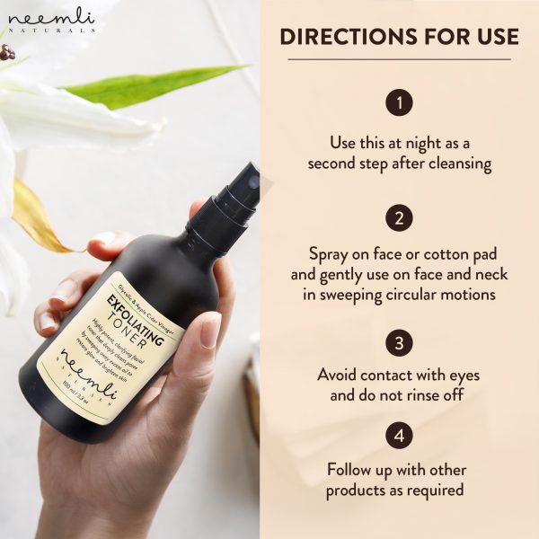 Glycolic Acid & Apple Cider Vinegar Exfoliating Toner - Neemli Naturals - 100ml