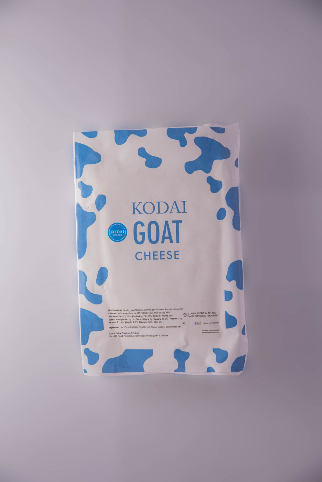 Goat Cheese - Pasteurized - Kodai - 200gm