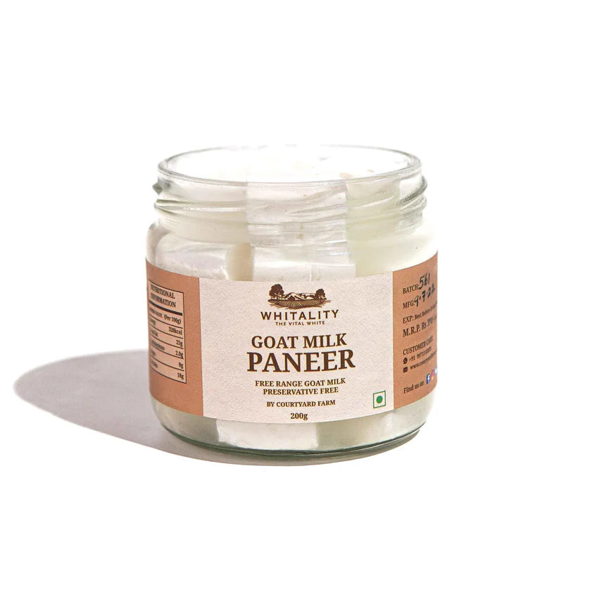 Paneer | Goat Milk Paneer – Free Range Goat Milk – No Added Preservatives – Whitality – 200gm