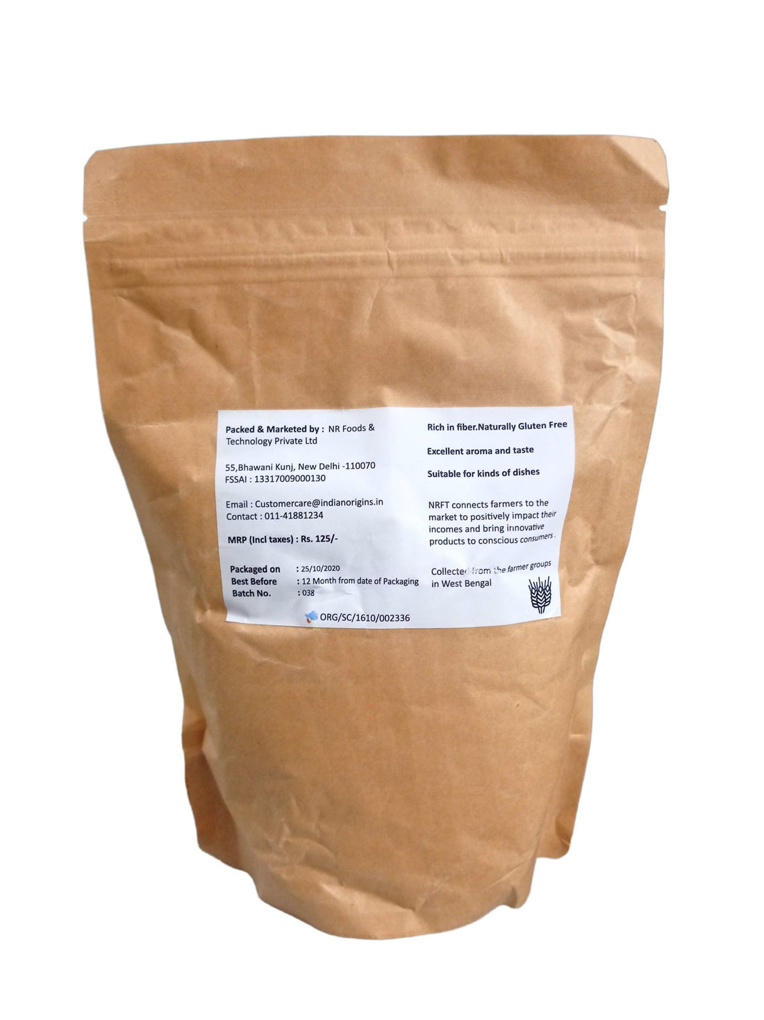 Rice | Gobindobhog Rice (Unpolished) - Naturally Gluten Free – Indian Origins – 500gm