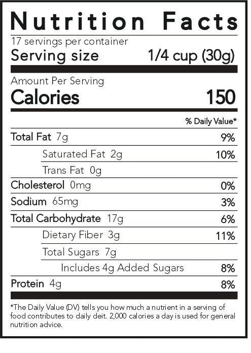 Granola | Belgian Dark Chocolate - 34% Dry Fruits, Vegan, Gluten Free, No preservatives & No Additives - The Nibble Box - 500gm
