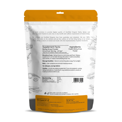 Barley Grass Powder | (Hordeum Vulgare) - USDA Organic - Just Jaivik - 100gm
