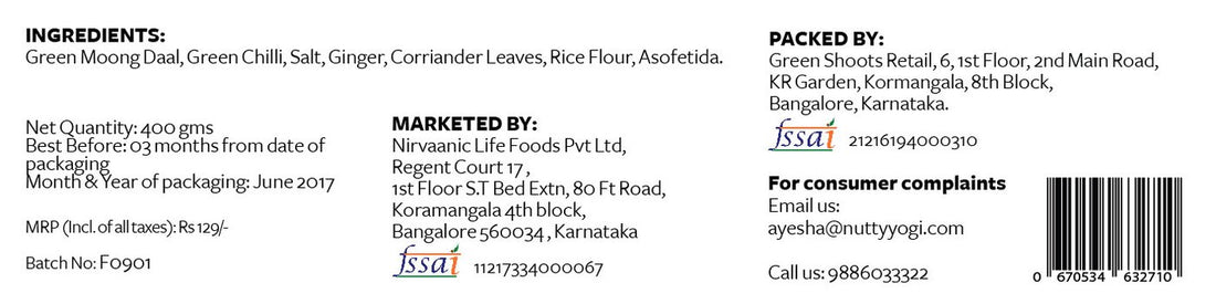 Green Moong Daal Cheela Mix – Rich In Protein - Nutty Yogi – 400gm