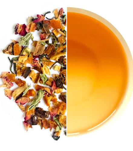 Green Tea | Orange Candy (With Ceylon Cinnamon & Blend With Orange And Lemon Peels) - Fruity Orange - Natural - Darjeeling - No Artifical Flavour - Tassyam Organics - 70gm