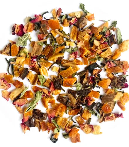 Green Tea | Orange Candy (With Ceylon Cinnamon & Blend With Orange And Lemon Peels) - Fruity Orange - Natural - Darjeeling - No Artifical Flavour - Tassyam Organics - 70gm