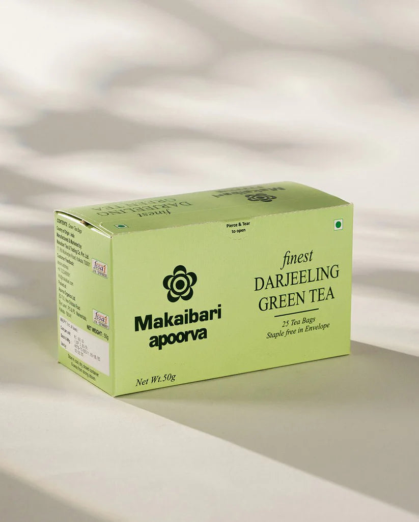 Tea | Apoorva - Green Tea - Darjeeling - Organic - Makaibari - 25Tea Bag 50gm