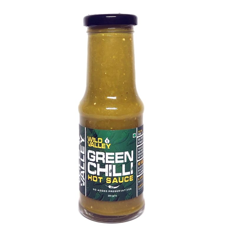 Hot Sauce | Green Chilli Hot Sauce - Natural - No Added Preservatives – Wild Valley – 200gm