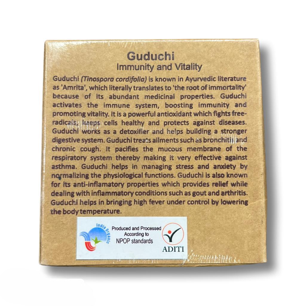 Guduchi | (Immunity & Vitality) – Detoxifier & Helps Building A Stronger Digestive System & Anti Inflammatory properties – Aurospirul – 100 Capsules