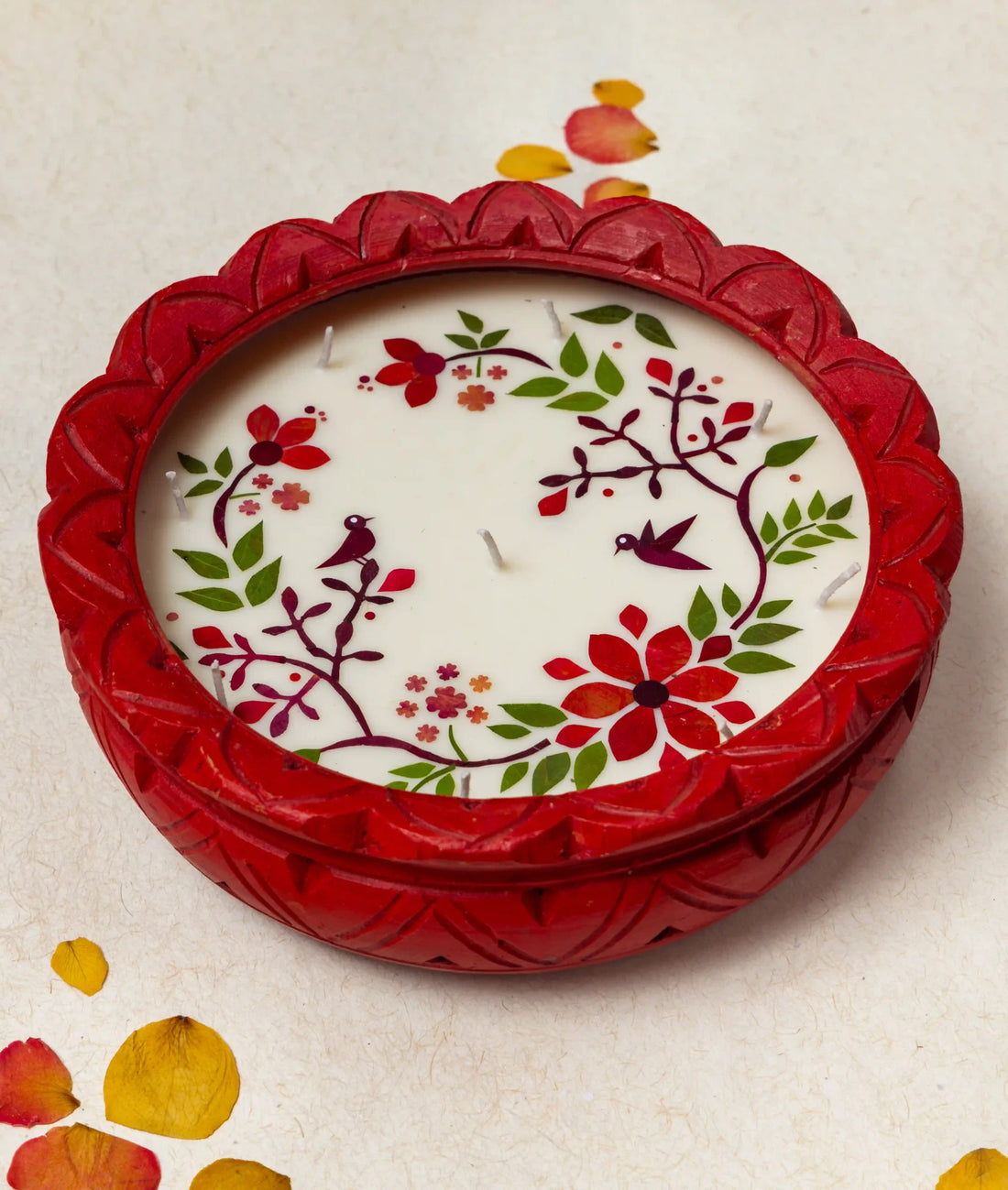Diya | Kund Diya - Handcrafted – Eco Friendly Soy Wax, No Chemical & No Harmful Fumes – Nature’s Soul - 25.5x25.5 cm