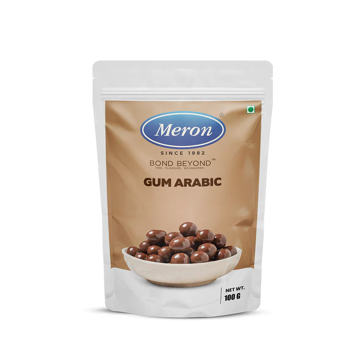 Gum Arabic | 100% Natural & Plant Based - 100% Vegetarian & No Added Preservatives - Meron - 100gm