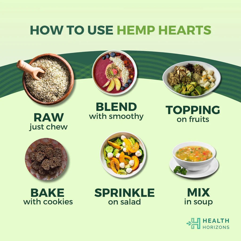 Hemp Heart | Natural – Vegan, Soy Free, No Additives & High In Antioxidants – Health Horizon – 500gm