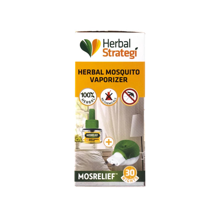 Herbal Mosquito Repellent Vaporizer - (Mosrelief) - Herbal Strategi - 40ml+Machine