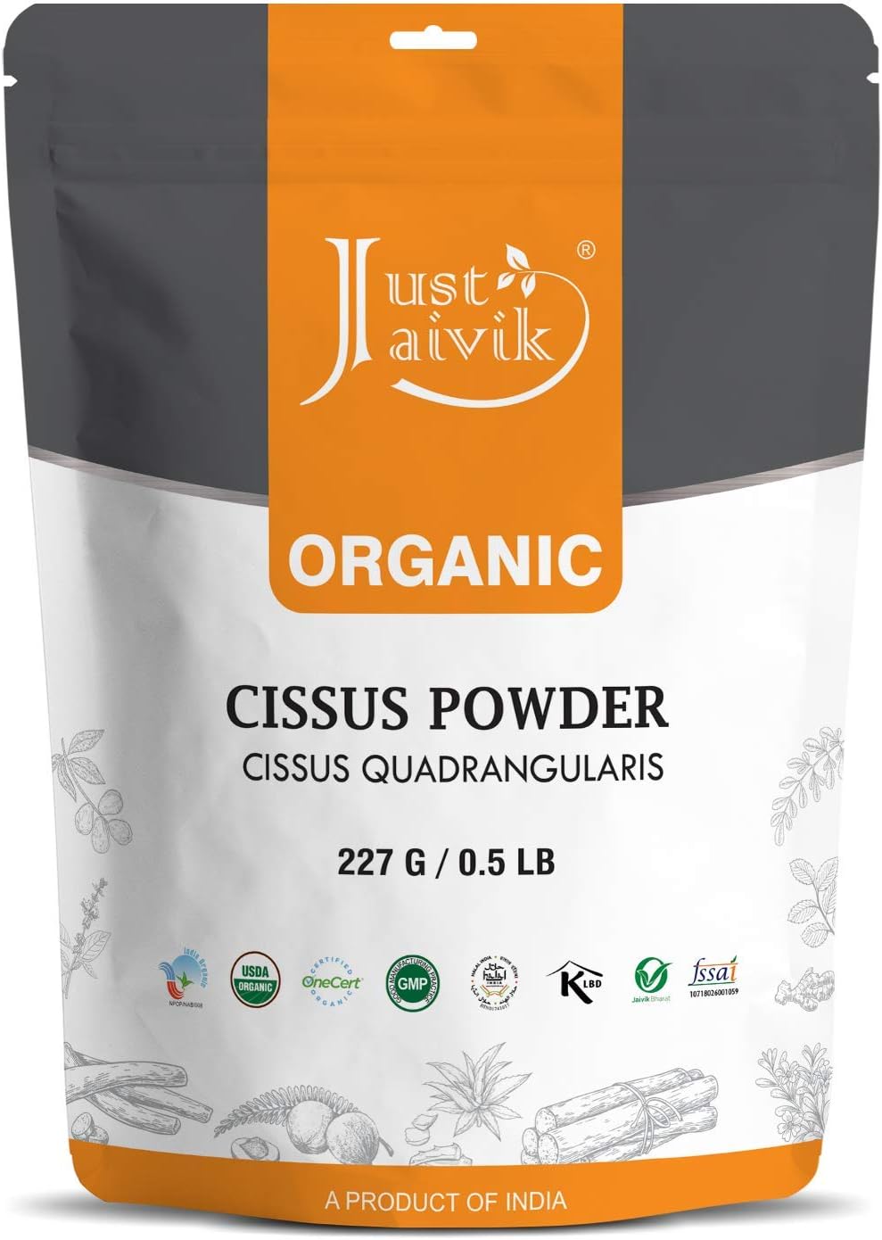 Hadjod Powder | Cissus Quadrangularis – Herbal Supplement For Bone And Muscle Health – USDA Organic – Just Jaivik – 100gm
