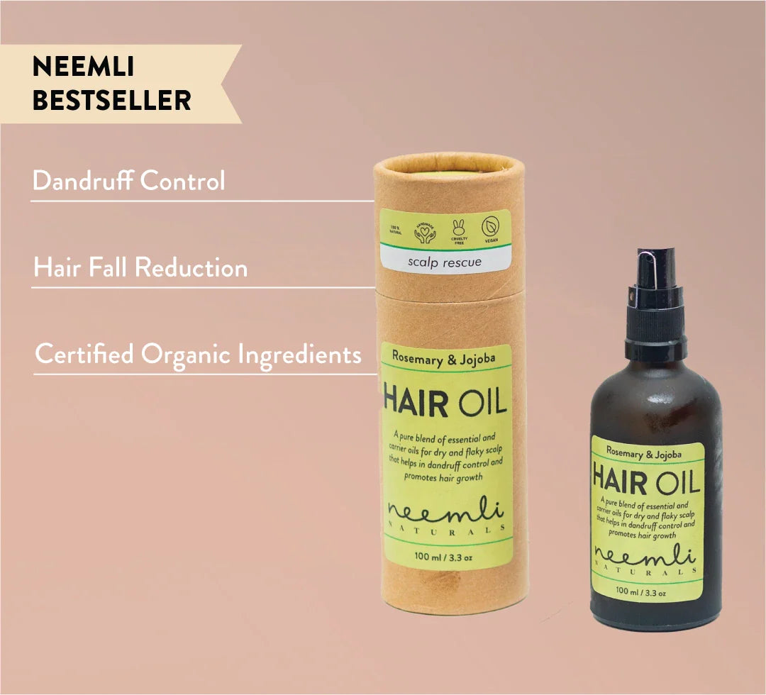 Rosemary & Jojoba Hair Oil - Neemli Naturals - 100ml
