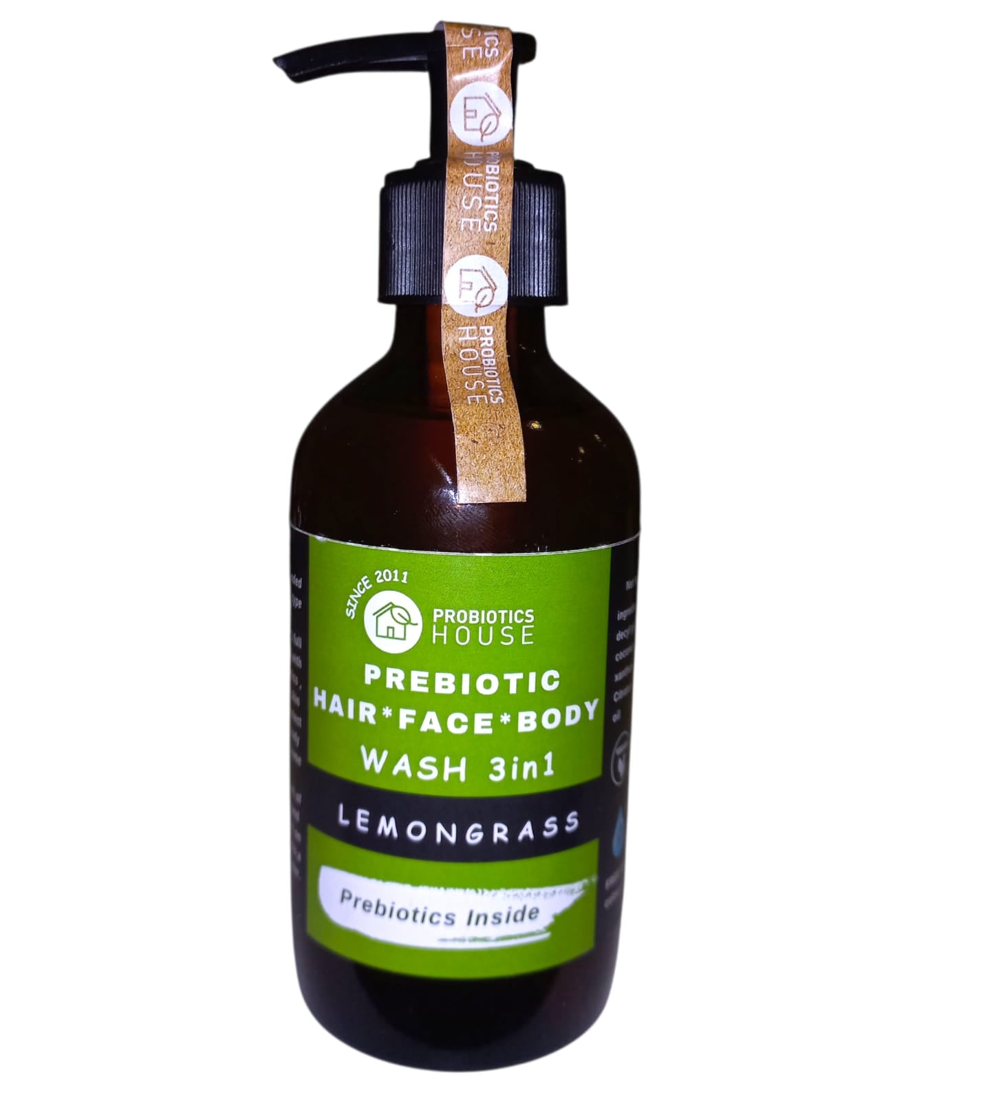 Hair, Face, Body Wash | Lemongrass - Vegan, Chemical Free & Palm Oil Free - Probiotic House - 200gm