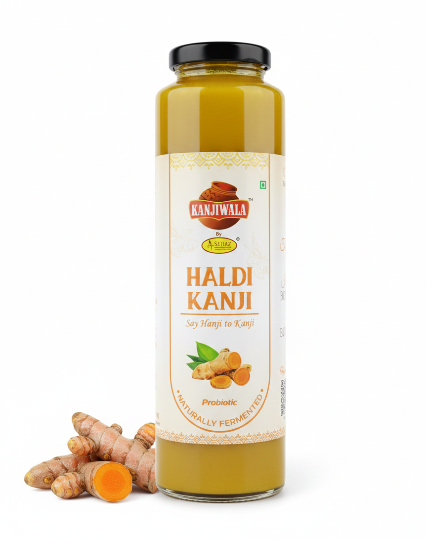 Kanji| Haldi Kanji - Probiotic -Naturally Fermented - Immunity Booster - No Artificial Flavours , No Preservatives & No Sweeteners -Kanjiwala- 350ml