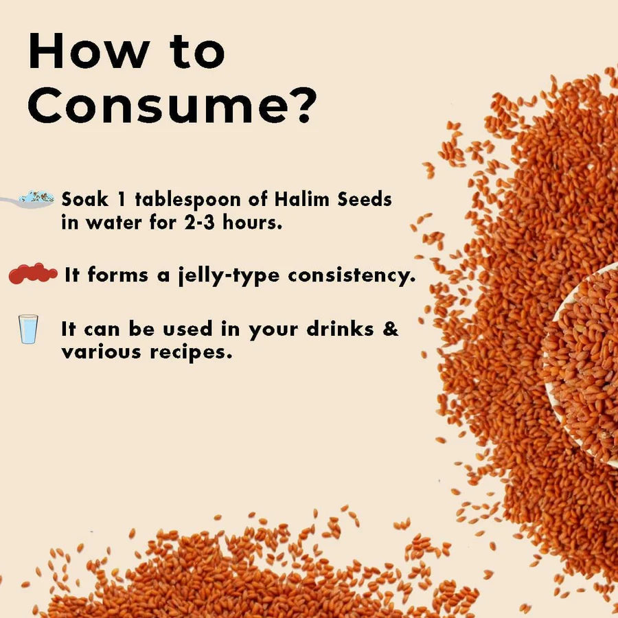Halim Seeds- High In Protein, Rich In Calcium, Contains Folate & Great Source Of Vitamin C - Sorich Organics - 200gm