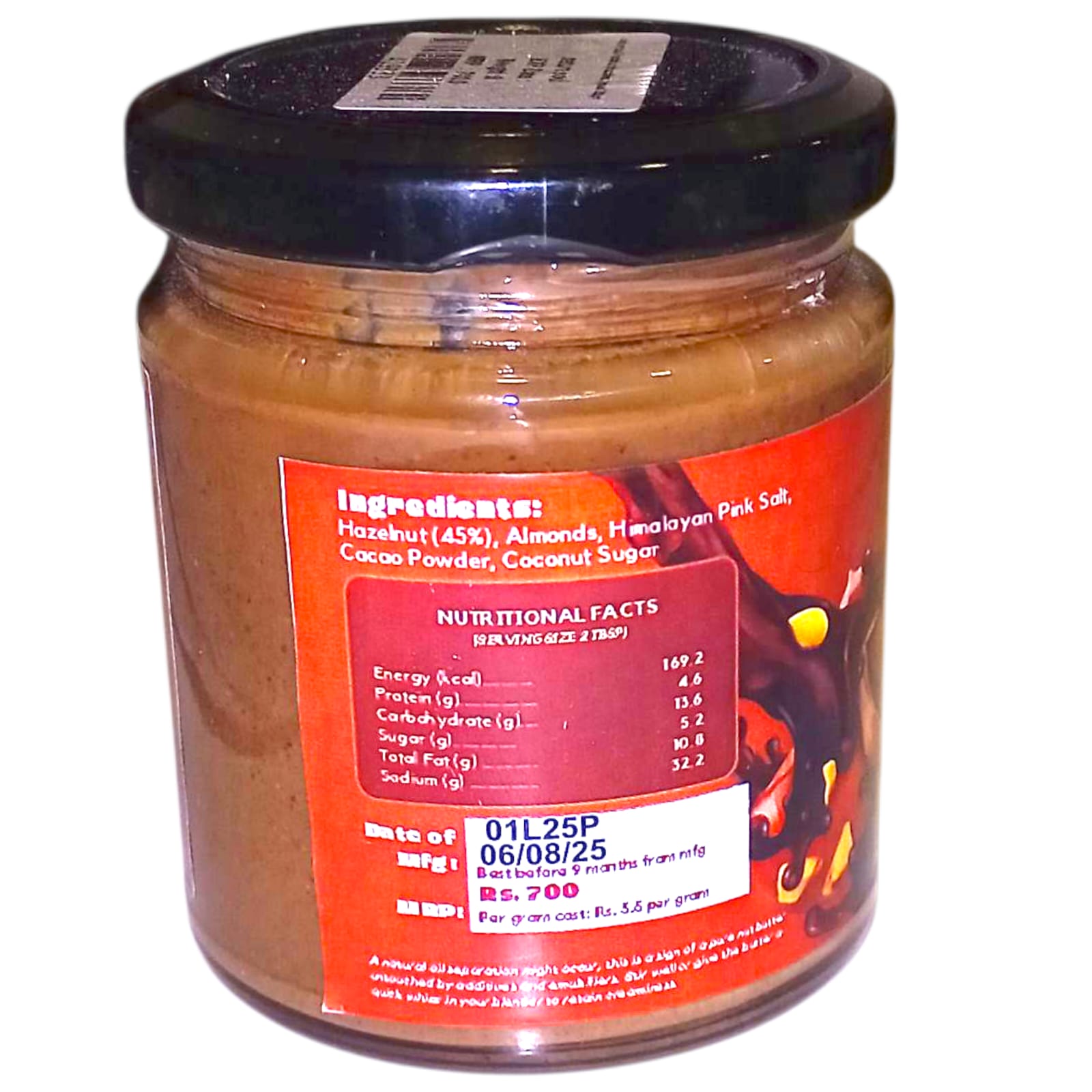 Spread | Hazelnut Chocolate Spread (With Goodness Of Almonds) – Vegan, Gluten Free, No Artificial Flavour, No Palm Oil & No Added Preservatives – Nature&