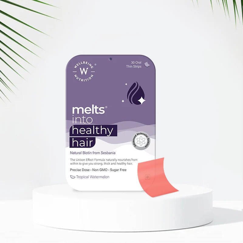Healthy Hair - Vegan & Sugar Free - Wellbeing Nutrition - 30 Strips