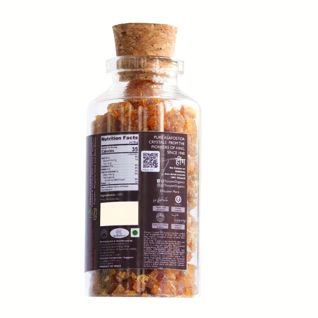 Hing | Laxmi Chand Hing Heera - Sun Dried Crystal - No Colours Added & No Additives Added - Tassyam – 10gm