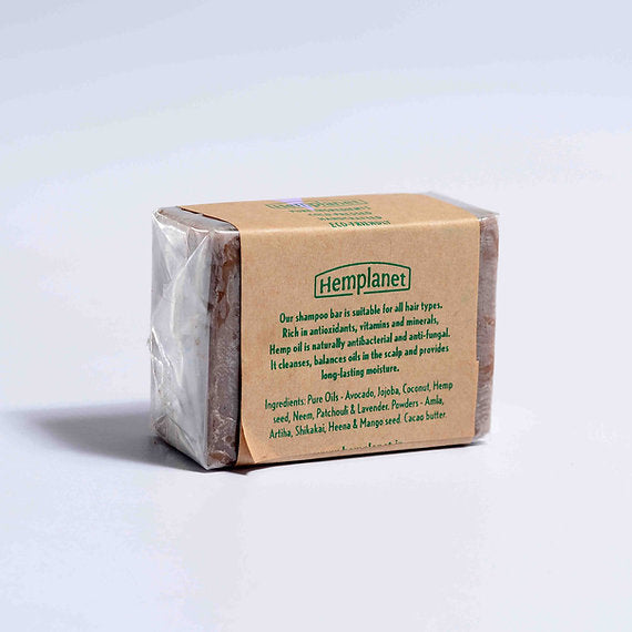 Shampoo Bar | Hemp Shampoo Bar (Patchouli & Lavender)- Suitable For All Hair Types - Hemplanet - 100gm