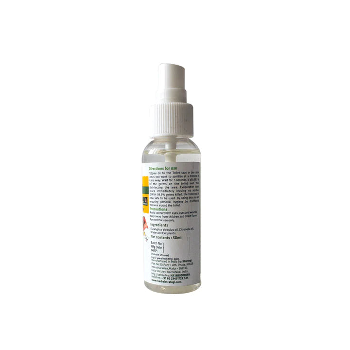 Herbal Toilet Seat Sanitiser - Herbal Strategi - 50ml