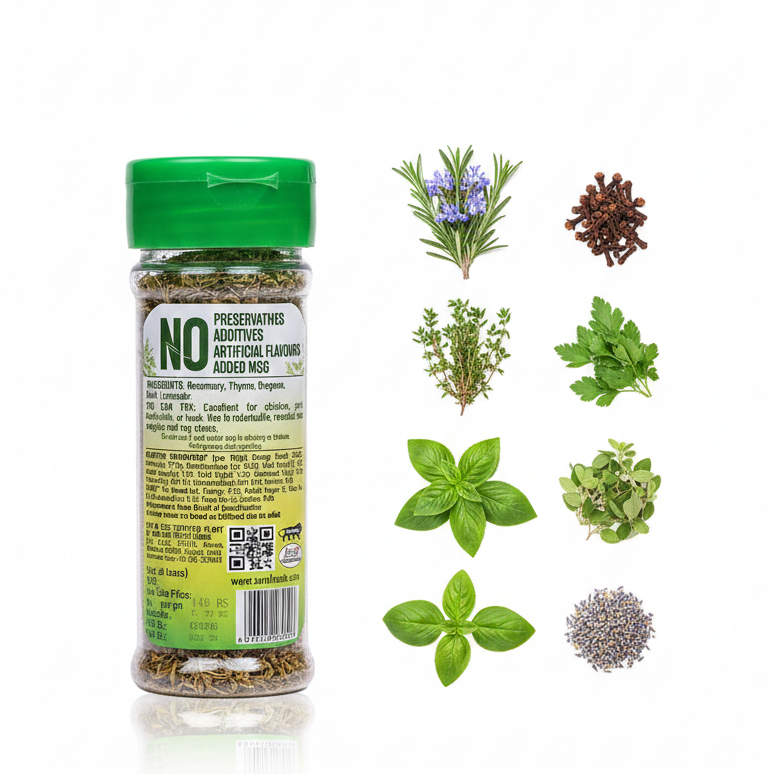Seasoning | Herbs De Provence - No Additives, No Artificial Flavours & Preservatives Free - 100% Pure & Natural - Aum Fresh - 18 gm
