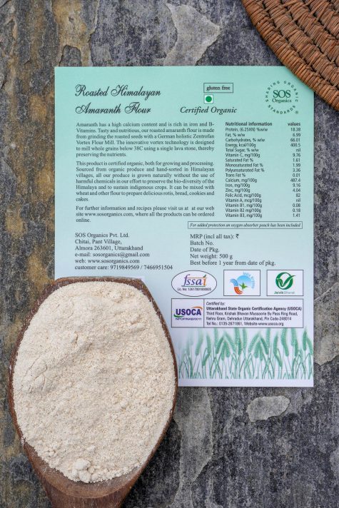 Himalayan Amaranth Flour | Roasted - Rich In Calcium – SOS Organics – 500gm