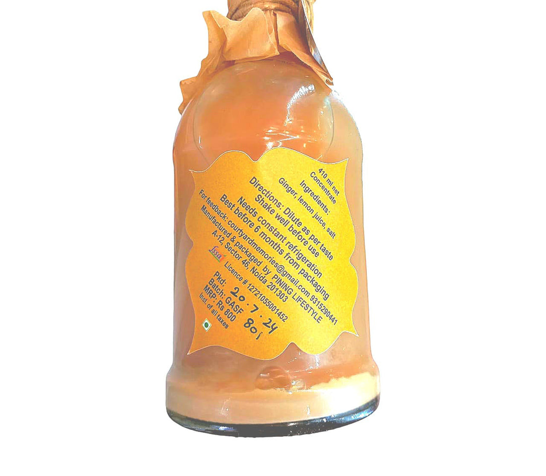 Himalayan Ginger Ale - Unsweetened - Courtyard Memories - 410ml