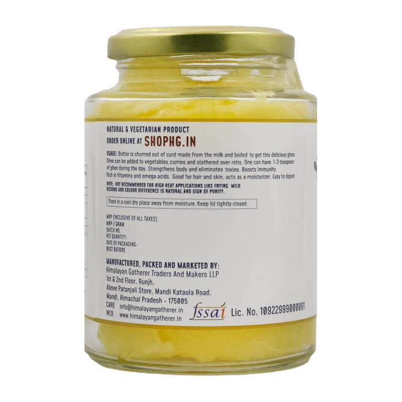 Ghee | Himalayan Cow Desi Ghee - Natural - Premium - Pure - Himalayan Gatherer - 300gm