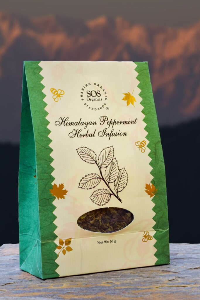 Tea | Himalayan Peppermint Herbal Infusion - Sos Organic - 50gm