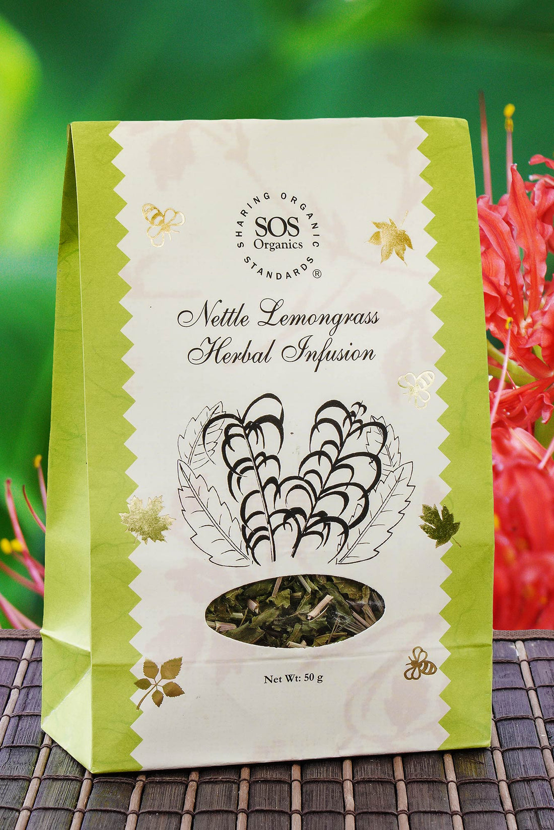 Tea | Himalayan Nettle Lemongrass Herbal Infusion - Sos Organic - 50gm