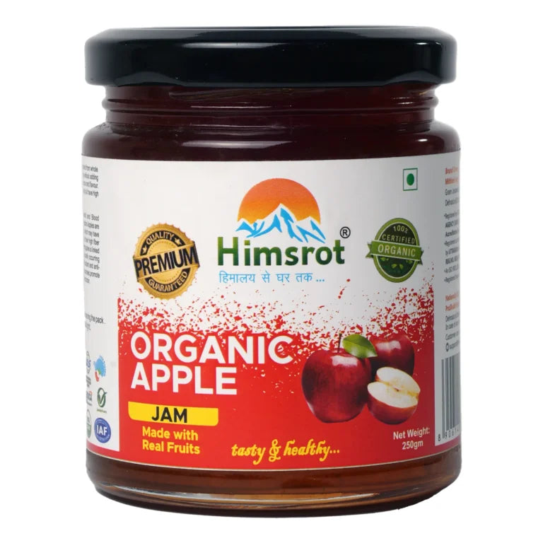 Jam | Apple Jam (Made With Real Fruits) - Organic - Rich In Vitamins, Immunity Booster & Low In Fat  – Himsrot – 250gm