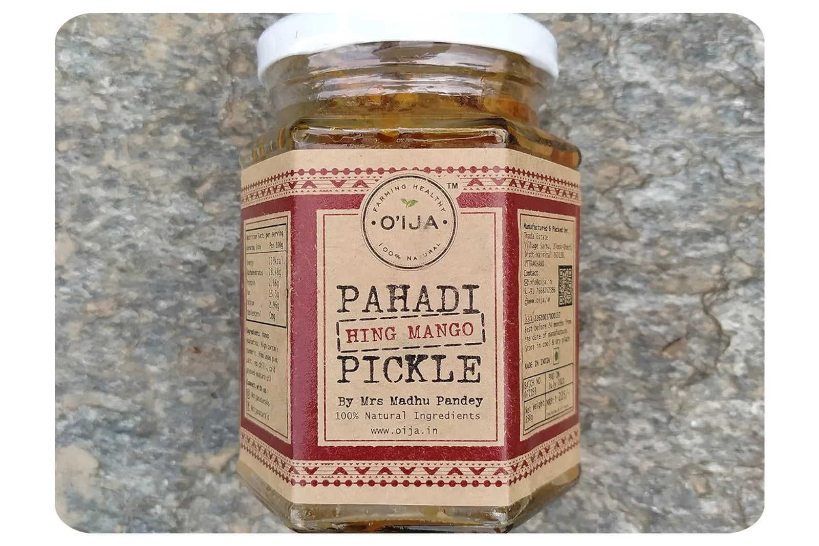 Pahadi Hing Mango Pickle – Oija – 250gm