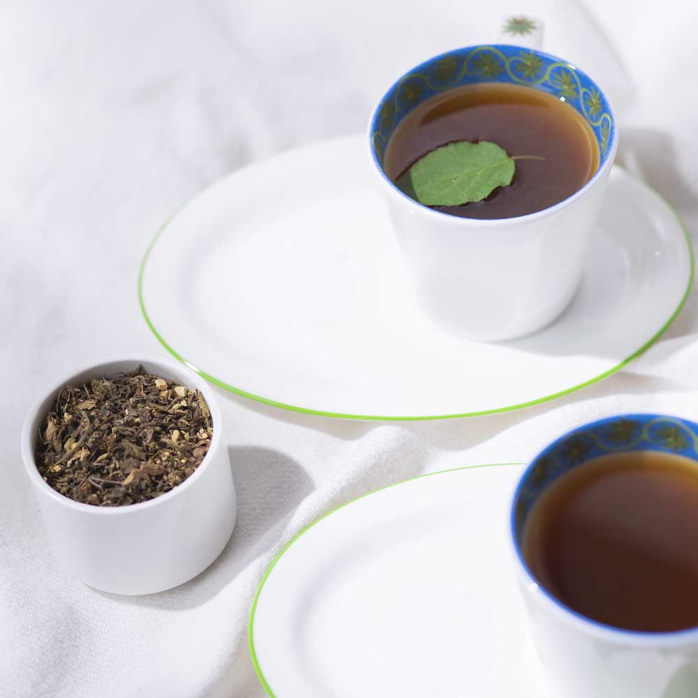 Holy Tea | Tulsi, Ginger Herbal Tea - USDA Organic - Caffeine Free - Luxmi Estate - 50gm
