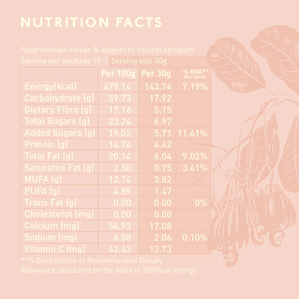 Cashews | Honey Roasted - Gluten Free, Keto Friendly & High Protein - Nourish Organics - 100gm