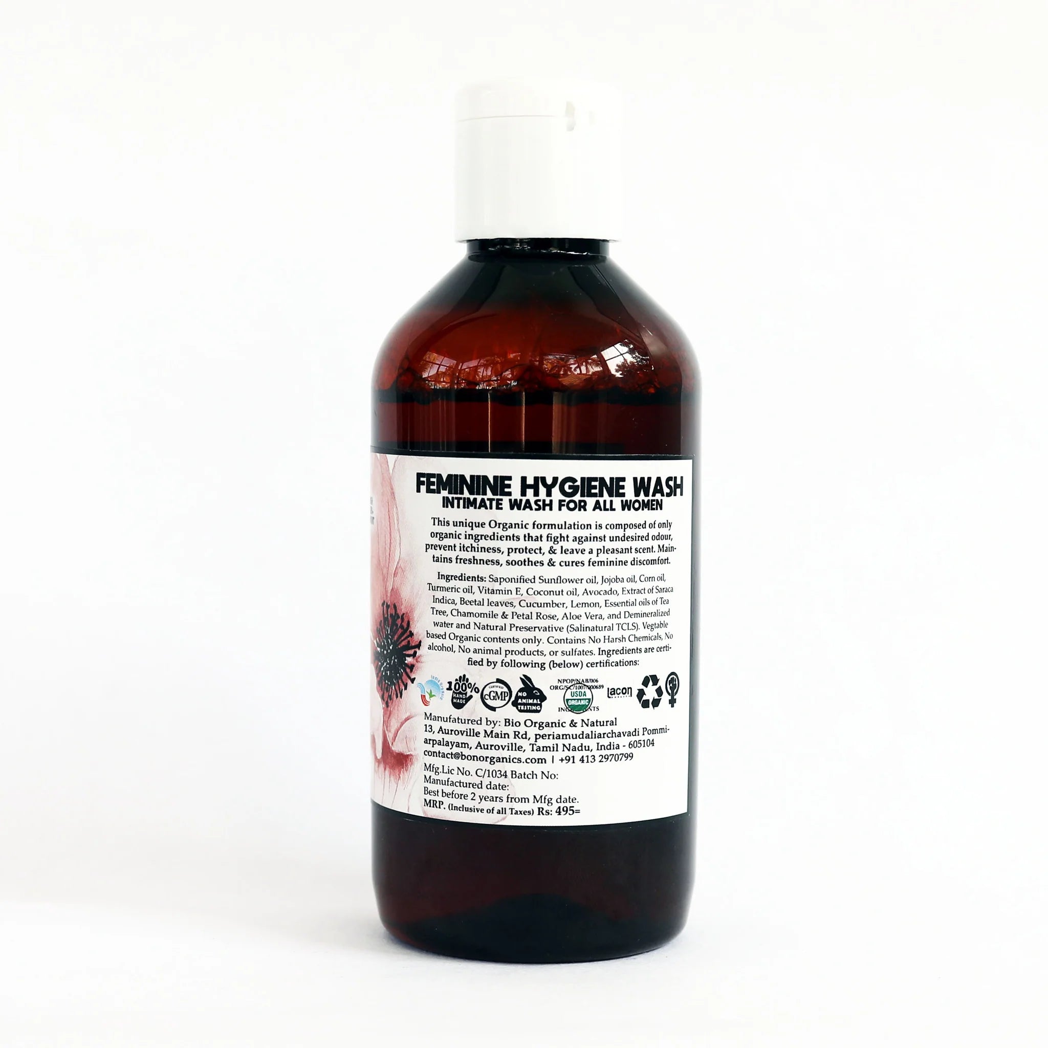 Feminine Wash | Hoo Hoo Feminine Hygiene Wash - No Harsh Chemicals & No Sulphates - Bon Organic - 200ml