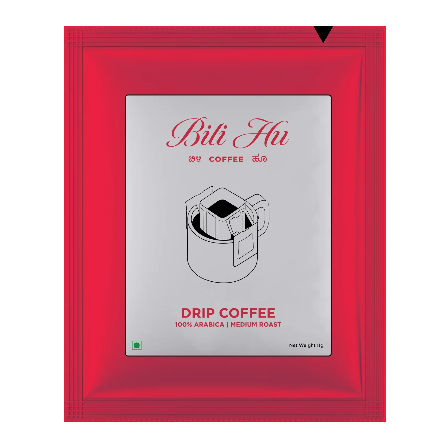 Coffee | Drip Coffee - Hot Coffee Dip Bags - 100% Arabica - Medium Roast - Bili Hu - 11gm - Single sachet