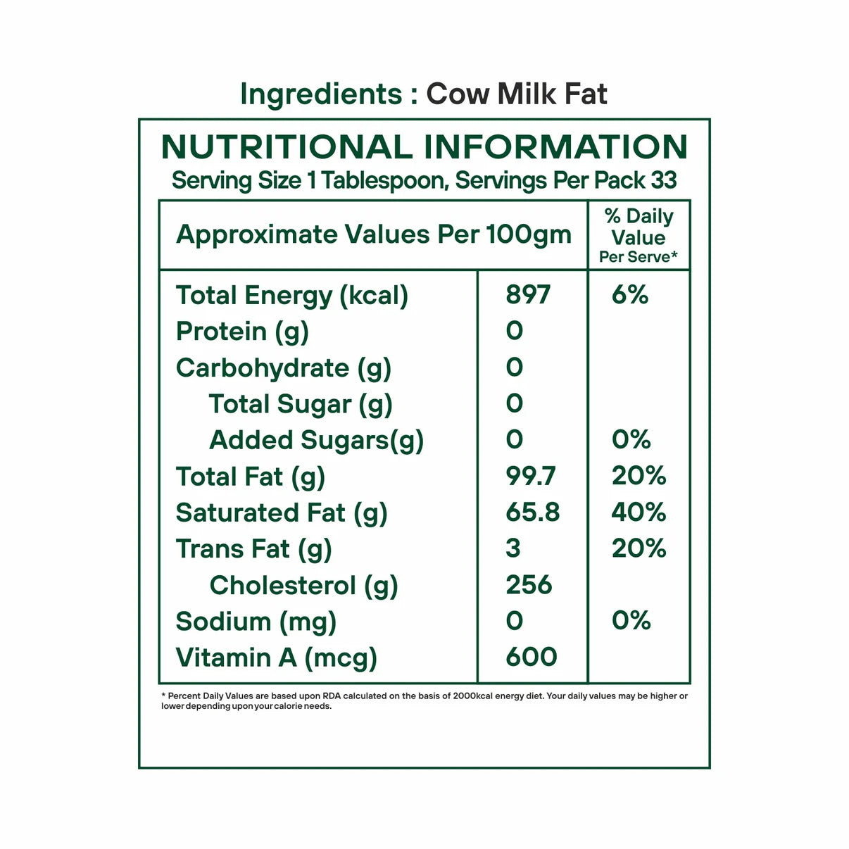 Ghee | (Made With A2 Cow Milk) – Preservative Free – Skyrrup – 500ml